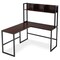 Reversible L-Shaped Corner Desk with Storage Bookshelf and Open Storage Hutch